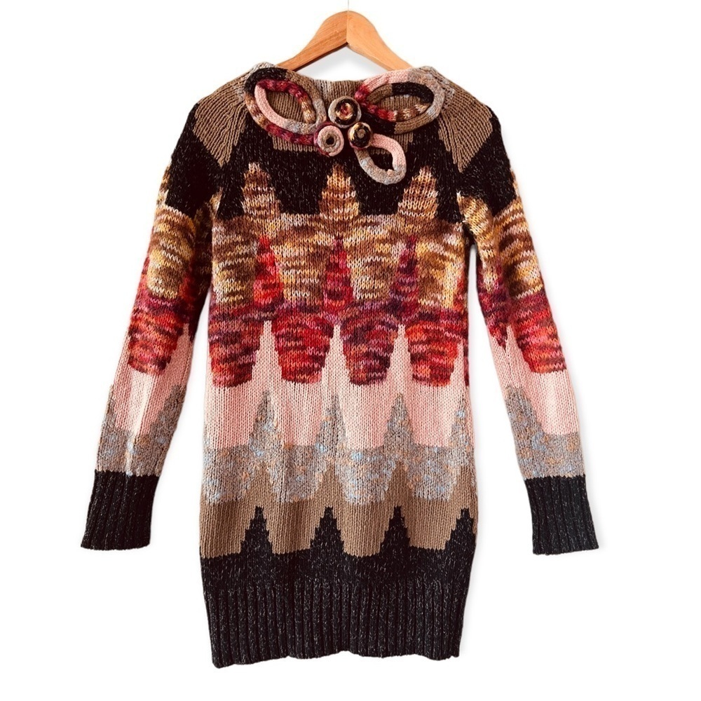 ANTHROPOLOGIE SLEEPING ON SNOW Loops & Angles Knit Cozycore Cardigan Size S - Picture 3 of 11